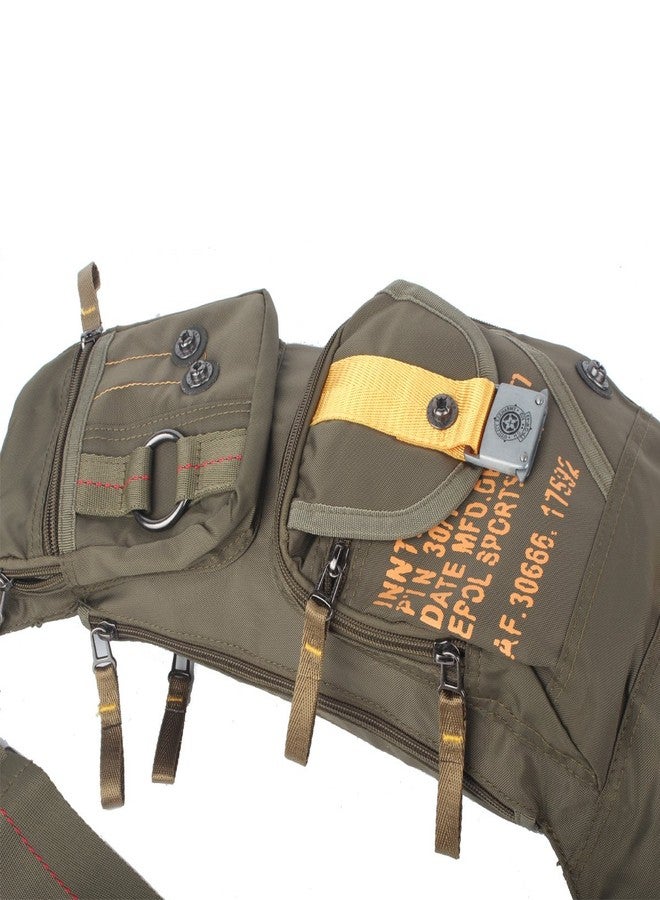 Innturt Nylon Sling Chest Bag Daypack Bicycle Travel Gym Backpack Large Army Green - Image 4