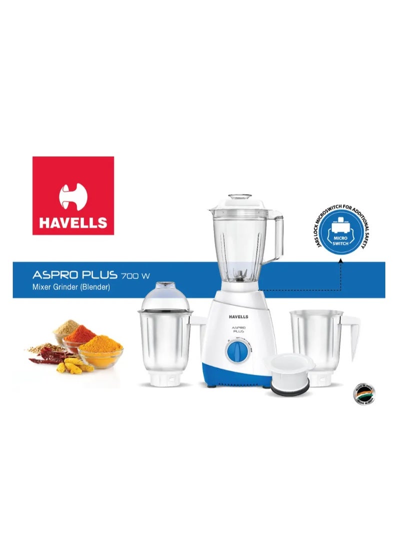 Havells Aspro Plus 700w 3 In1 Mixer Grinder Blender - Image 1