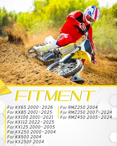 YSMOTO Dirt Bike Foldable Clutch Brake Levers for KX65/85 2001-2024, KX100 2001-2021, KX112 2022-2024, KX125 2000-2005, KX250 2000-2004, KX250F 2004, RMZ250 2004/2007-2024, RMZ450 2005-2024, Black - Image 2