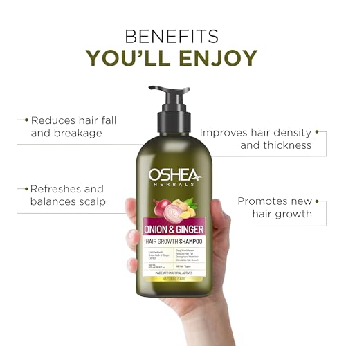 Oshea Herbals Natural Hair Growth Shampoo for Men & Women | Deep Nourishment, Promotes Hair Growth with Controlled Hairfall | Enriched with Onion Bulb & Ginger Extract - 500 ml - Image 4