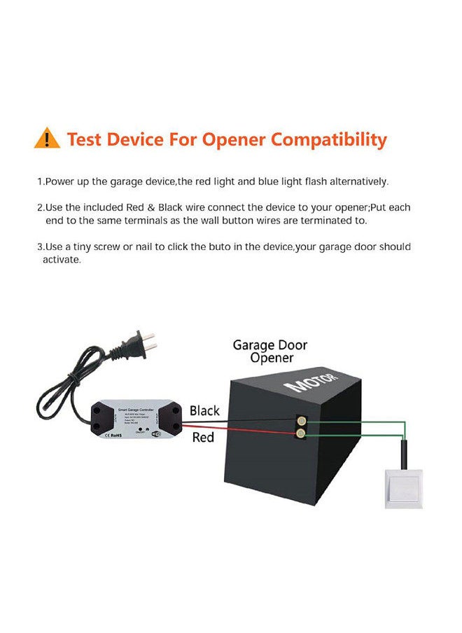 Generic - Tuya WiFi Switch Intelligent Garage Door Opener Controller SmartLife APP control - Image 1