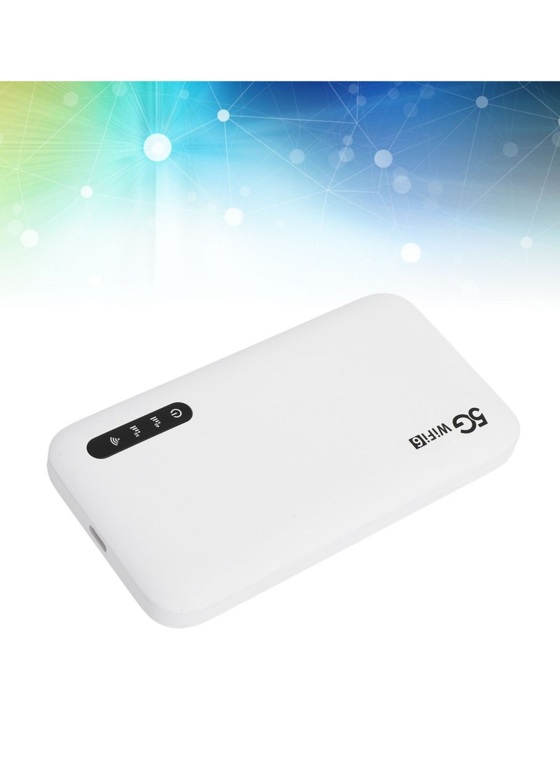 5G WiFi 6 Mobile Hotspot High Speed Support 16 Devices 6100mAh Portable WiFi Hotspot Router with SIM Card Slot for Phone Tablet  - Image 2