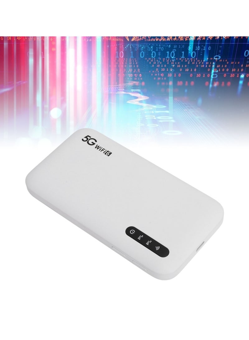 5G WiFi 6 Mobile Hotspot High Speed Support 16 Devices 6100mAh Portable WiFi Hotspot Router with SIM Card Slot for Phone Tablet  - Image 4