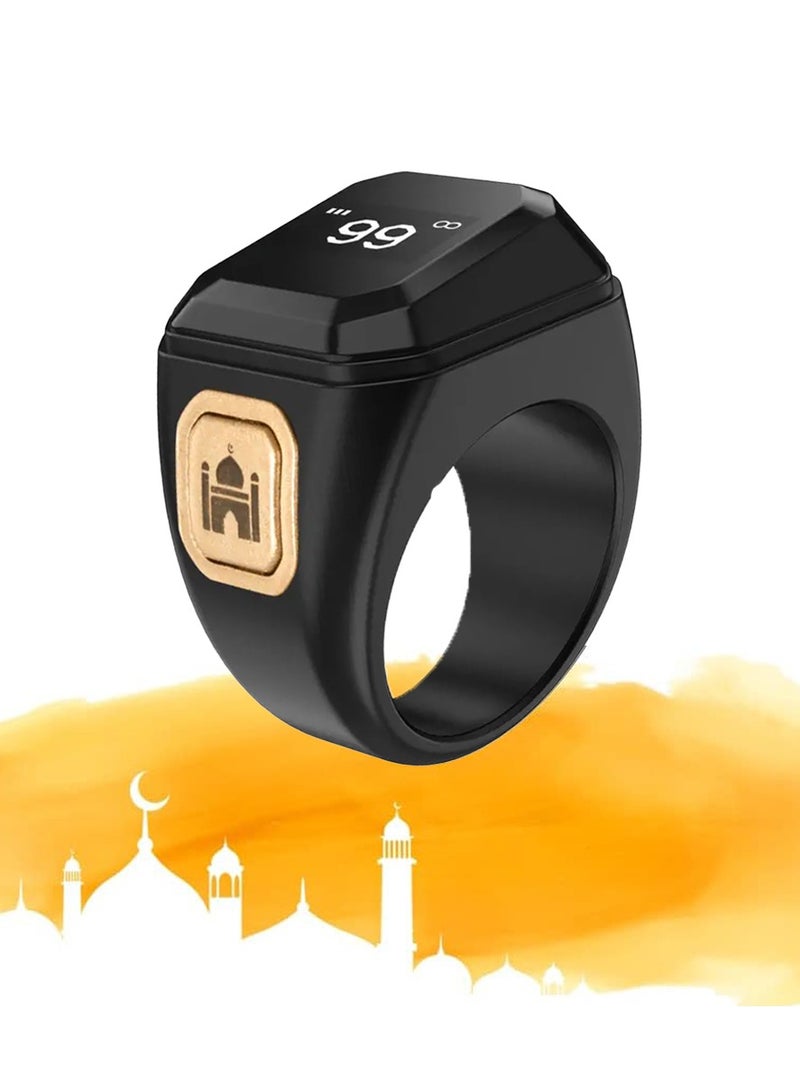 Mi techo Smart Tasbih Tally Counter Ring for Muslims Zikr Digital Tasbih 5 Prayer Time Reminder Bluetooth Waterproof 22mm - Image 1