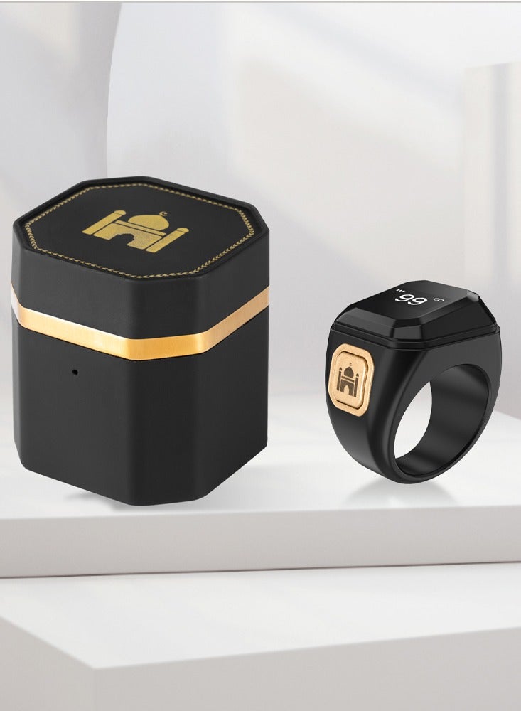 Mi techo Smart Tasbih Tally Counter Ring for Muslims Zikr Digital Tasbih 5 Prayer Time Reminder Bluetooth Waterproof 22mm - Image 2