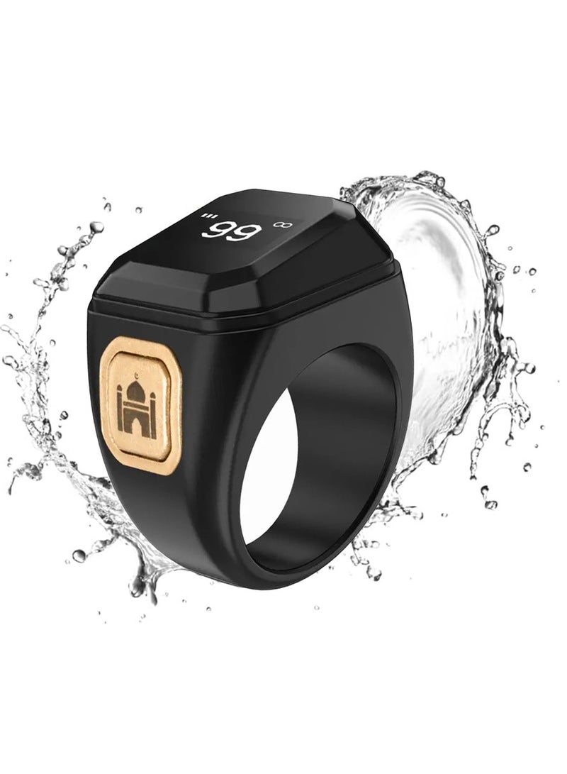 Mi techo Smart Tasbih Tally Counter Ring for Muslims Zikr Digital Tasbih 5 Prayer Time Reminder Bluetooth Waterproof 22mm - Image 3