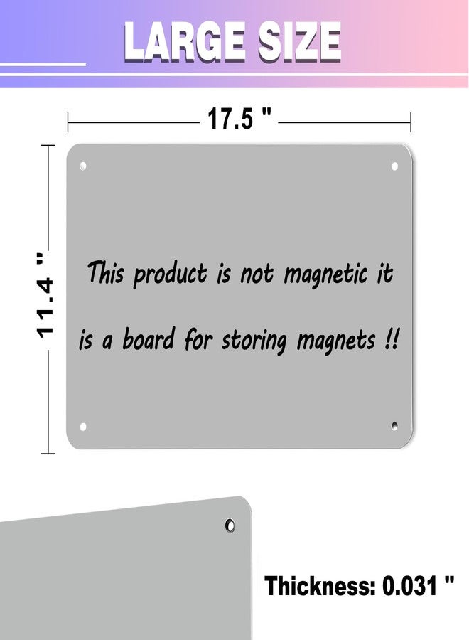 HYHOSHI 2Pack Magnetic Board,17.5" x 11.4" Magnet Bulletin Board to Display Magnetic Notes, Poetry, Photos, Suitable for Wall, Refrigerator, Cabinet etc, Come with 8 Pcs Dual Lock Tape and Screws (Gray) - Image 2