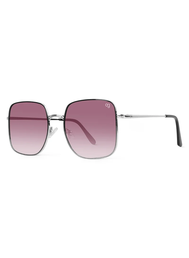 Woggles  Latest & Stylish UV Protected Ray Purple Square Sunglasses for Men & Women  | Best Price UAE