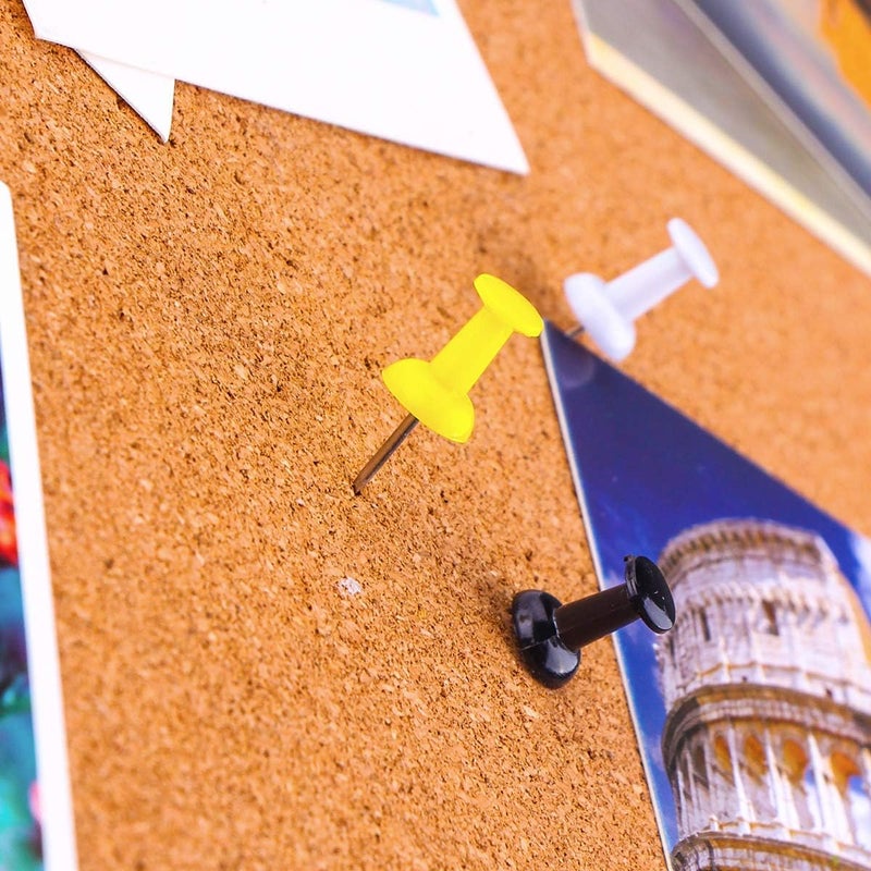 Yalis Push Pins 600 Count Clear Multicolored, Standard Thumb Tacks Steel Point and Clear Multi-Colors Plastic Head - Image 4