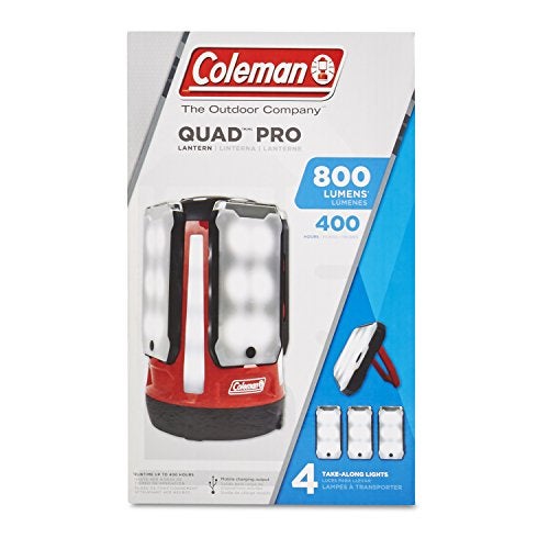 Coleman Quad Panel 800L LED Lantern, Water-Resistant Lantern with 4 Removable Magnetic Light Panels & USB Charging Port, Great for Camping, Hunting, Emergencies, & More - Image 5