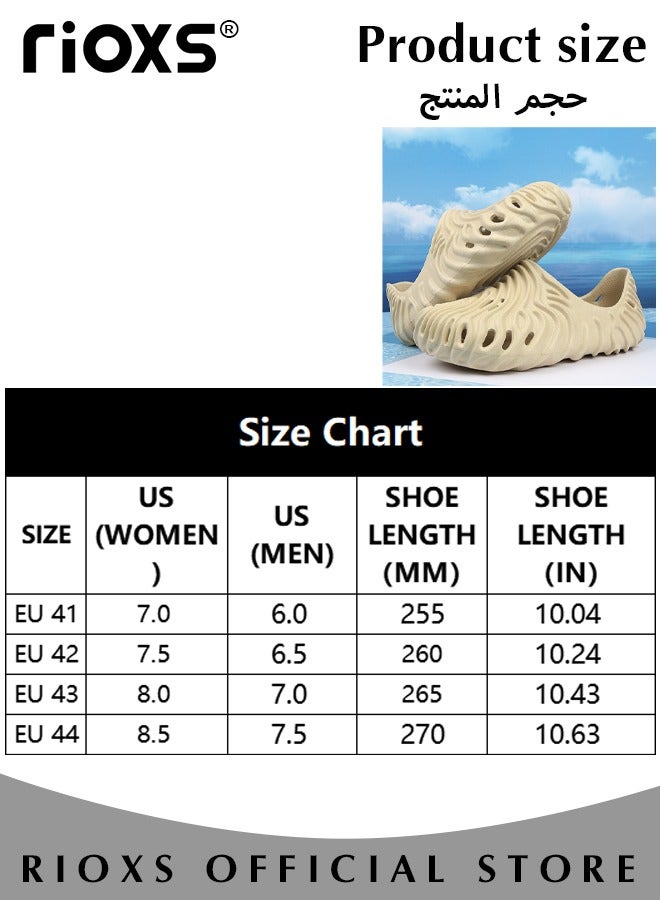 RIOXS Men's Summer Casual Holey Shoes Soft Beach Slippers Non-Slip Foam Runners Comfort Outdoor Indoor Sandals  - Image 4