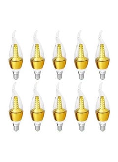 Generic 10 Piece LED Candle Angular Bulb 5 Watt Warm White Light 