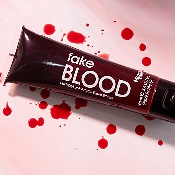 Smiffys Moon Glow 100ml Supersize Fake Blood Tube Halloween Vampire Zombie Theatre Stage Special Effects Makeup tube with applicator - Image 2