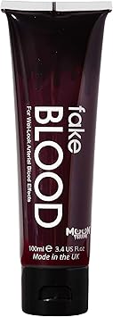 Smiffys Moon Glow 100ml Supersize Fake Blood Tube Halloween Vampire Zombie Theatre Stage Special Effects Makeup tube with applicator - Image 1