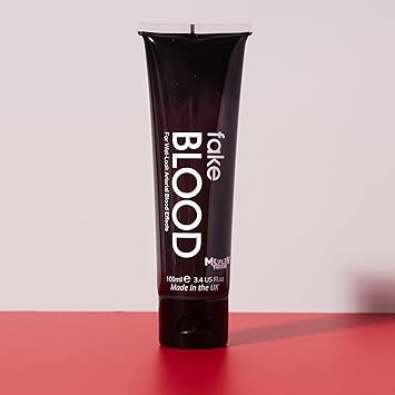 Smiffys Moon Glow 100ml Supersize Fake Blood Tube Halloween Vampire Zombie Theatre Stage Special Effects Makeup tube with applicator - Image 3