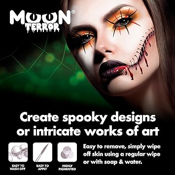 Smiffys Moon Glow 100ml Supersize Fake Blood Tube Halloween Vampire Zombie Theatre Stage Special Effects Makeup tube with applicator - Image 5