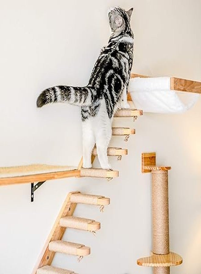 Cat Wall Furniture, 3 Pack cat wall Floating Shelves uses a Triangular Structure, thereby can Easily Hold Cats weigh up to 33 lbs,Cats Shelf for Sleeping, Playing, Climbing and Lounging, - Image 5