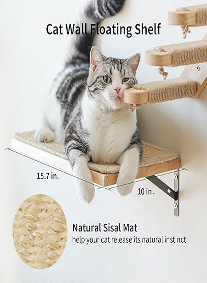 Cat Wall Furniture, 3 Pack cat wall Floating Shelves uses a Triangular Structure, thereby can Easily Hold Cats weigh up to 33 lbs,Cats Shelf for Sleeping, Playing, Climbing and Lounging, - Image 4