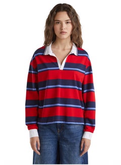 Benetton Regular Fit Striped Polo  - Image 1