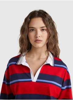 Benetton Regular Fit Striped Polo  - Image 3