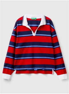 Benetton Regular Fit Striped Polo  - Image 4