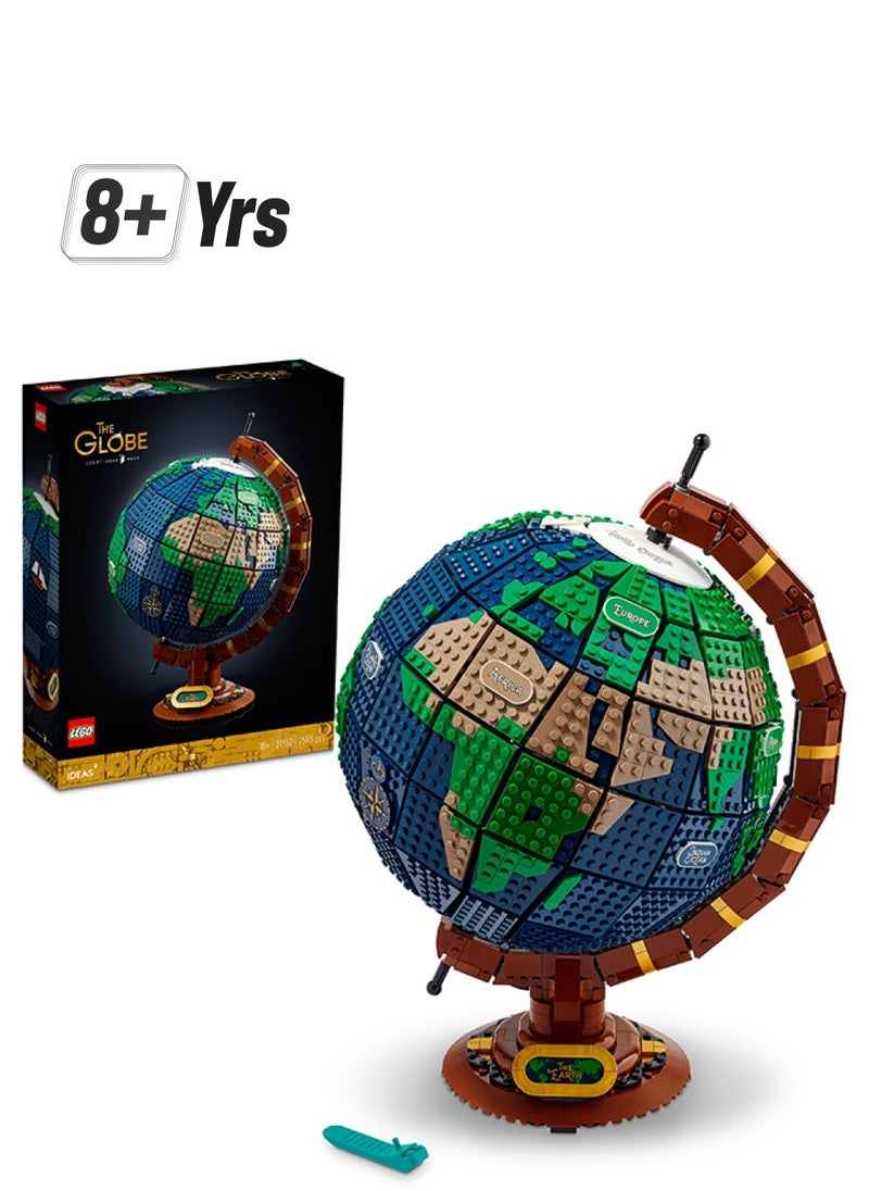 LEGO - Ideas The Globe Building Kit; Build-And-Display Model For Adults; Vintage-Style Spinning Earth Globe; Home Decor Gift For People With A Passion For Travel, Geography And Arts (2,585 Pieces) 21332 - Image 1