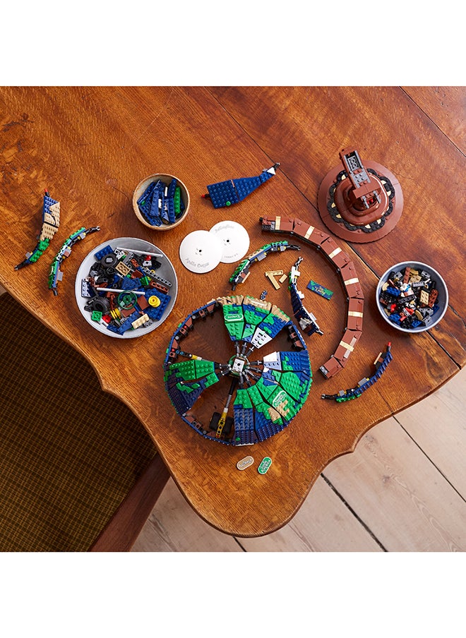 LEGO - Ideas The Globe Building Kit; Build-And-Display Model For Adults; Vintage-Style Spinning Earth Globe; Home Decor Gift For People With A Passion For Travel, Geography And Arts (2,585 Pieces) 21332 - Image 1