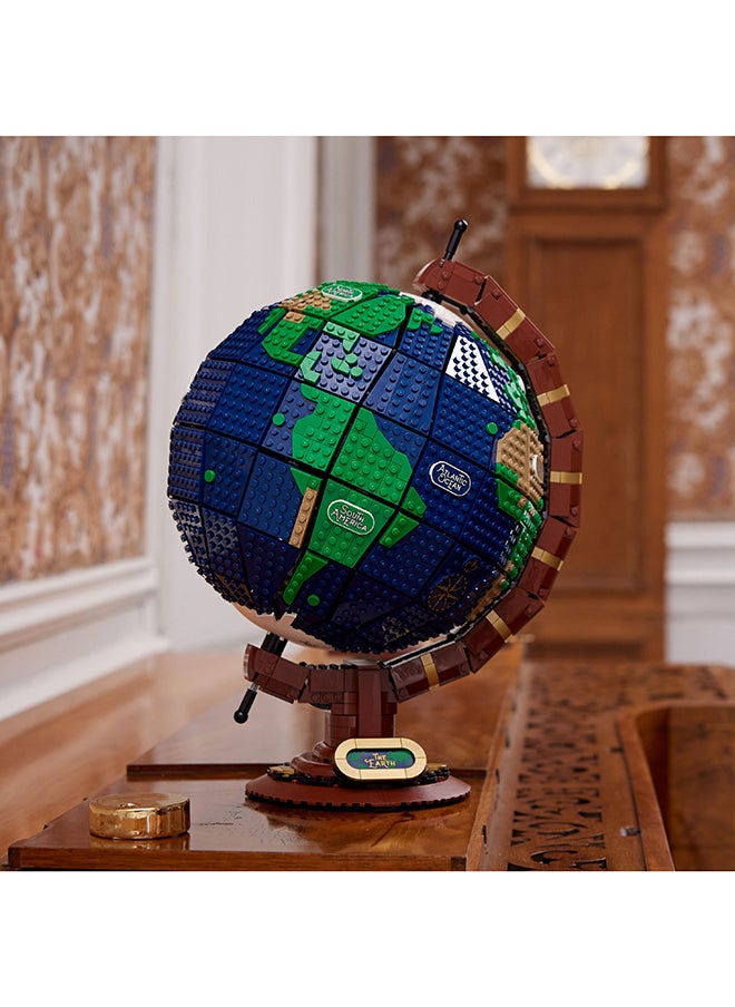 LEGO - Ideas The Globe Building Kit; Build-And-Display Model For Adults; Vintage-Style Spinning Earth Globe; Home Decor Gift For People With A Passion For Travel, Geography And Arts (2,585 Pieces) 21332 - Image 1