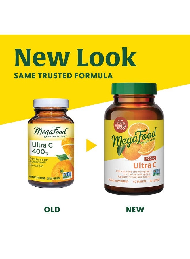 MegaFood MegaFood Ultra C 400 mg - Vegan Immune Support Supplement with Vitamin C, Made with Real Food Including Broccoli, Carrot, Cranberry & Brown Rice, Gluten-Free, Kosher - 90 Tablets, 90 Servings  - Image 2
