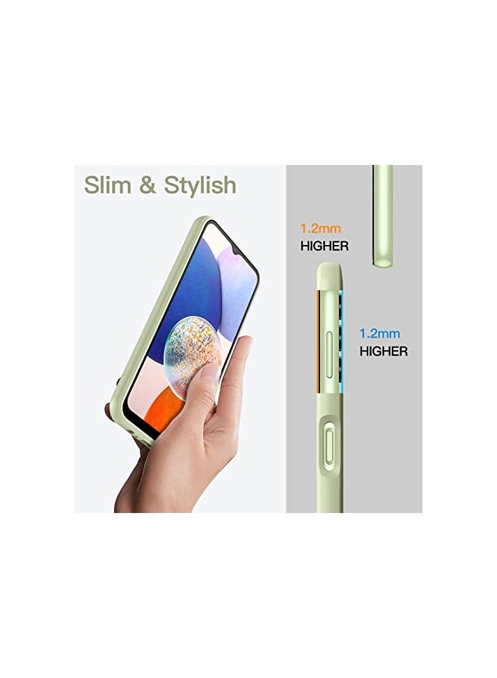 JETech Slim Fit Case for Samsung Galaxy A14 4G/5G 6.6-Inch, Soft TPU Thin Protective Phone Cover with Matte Finish, Shockproof (Lime) - Image 3