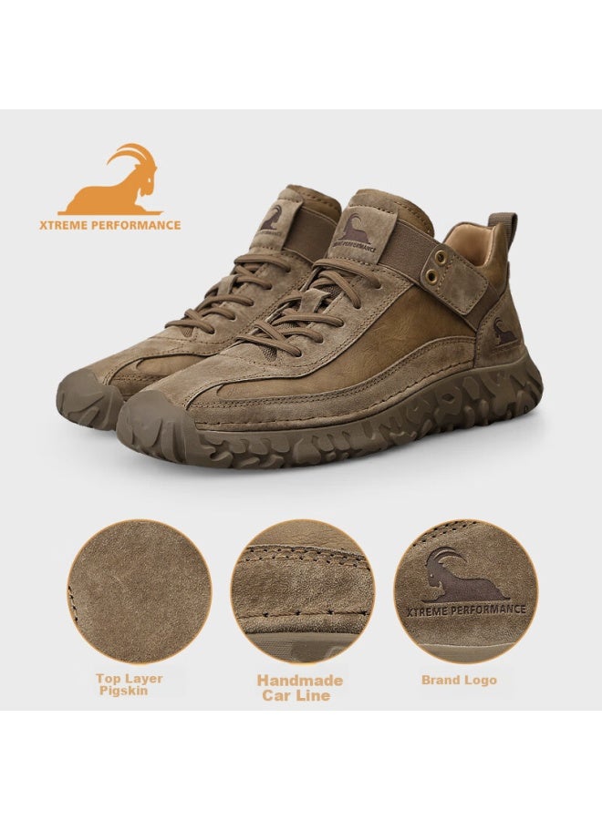 Beck Ram Men's Casual Shoes Spring And Autumn Comfortable Soft Bottom Retro Outdoor Hiking Shoes Men's Sports Shoes Khaki 41 - Image 2