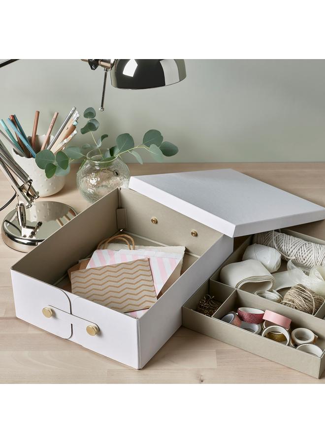 Zaboon Box With Compartments, White, 32X25X10 Cm  - Image 4