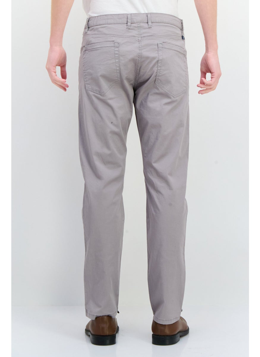 Sorbino - Men Regular Fit Solid Chino Pants, Grey - Image 1