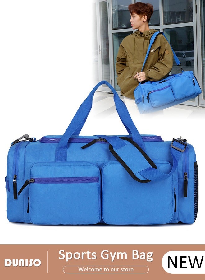 DUNISO Sports Gym Bag with Wet Pocket & Shoes Compartment Weekender Overnight HandBag for Travel Gym Yoga Travel Duffel Bag for Men and Women Lightweight - Image 1