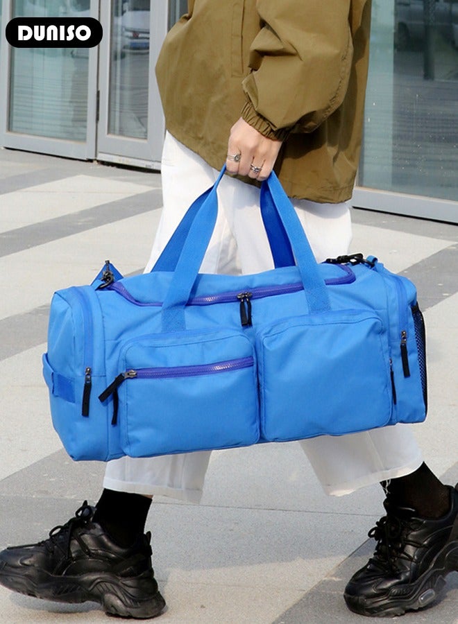 DUNISO Sports Gym Bag with Wet Pocket & Shoes Compartment Weekender Overnight HandBag for Travel Gym Yoga Travel Duffel Bag for Men and Women Lightweight - Image 5