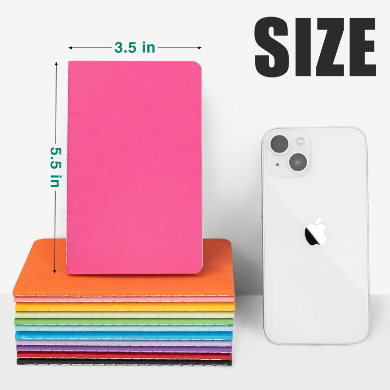 Lzerking Small Lined Notebooks Bulk 60 Packs Mini Journal Pocket Notepads Set Colorful Cover Notebooks Bulk Gifts for Kids 3.5 x 5.5 Inches, 30 Sheets/60 Pages - Image 2