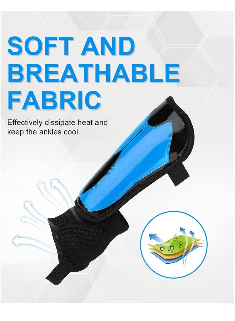 Excefore Shin Guards, Shin Pads Mens for Sports, Football Shin Pads Boys for Height 4’9’’ to 6’2’’, with Adjustable Straps and Ankle Support Football Gifts Size L - Image 5