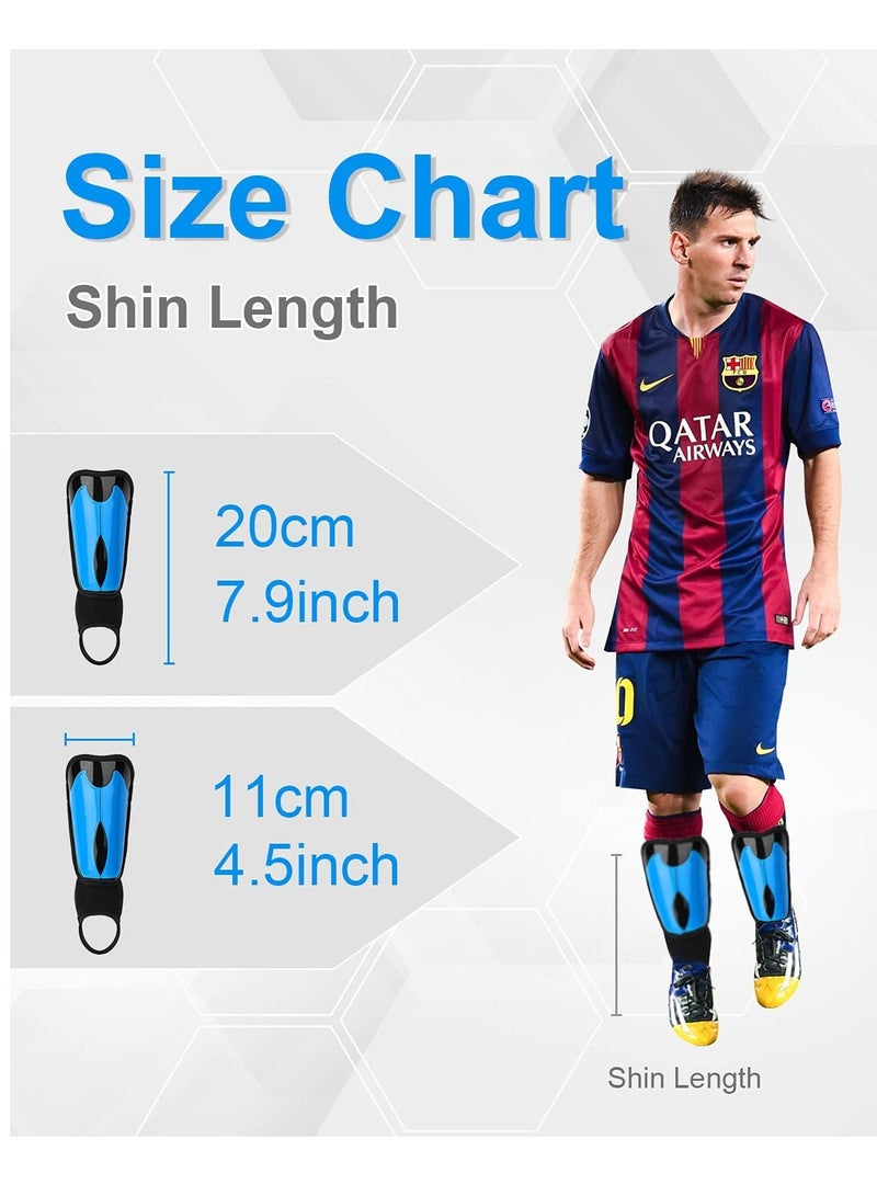 Excefore Shin Guards, Shin Pads Mens for Sports, Football Shin Pads Boys for Height 4’9’’ to 6’2’’, with Adjustable Straps and Ankle Support Football Gifts Size L - Image 4