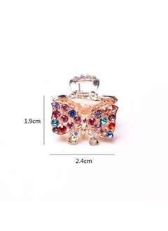 Fodattm 6 Pcs Women Lady Alloy Rhinestone Noslip Mini Hair Claw Small Bang Jaw Clip Hair Clamp Hair Grip Hair Pin (A#)  - Image 2