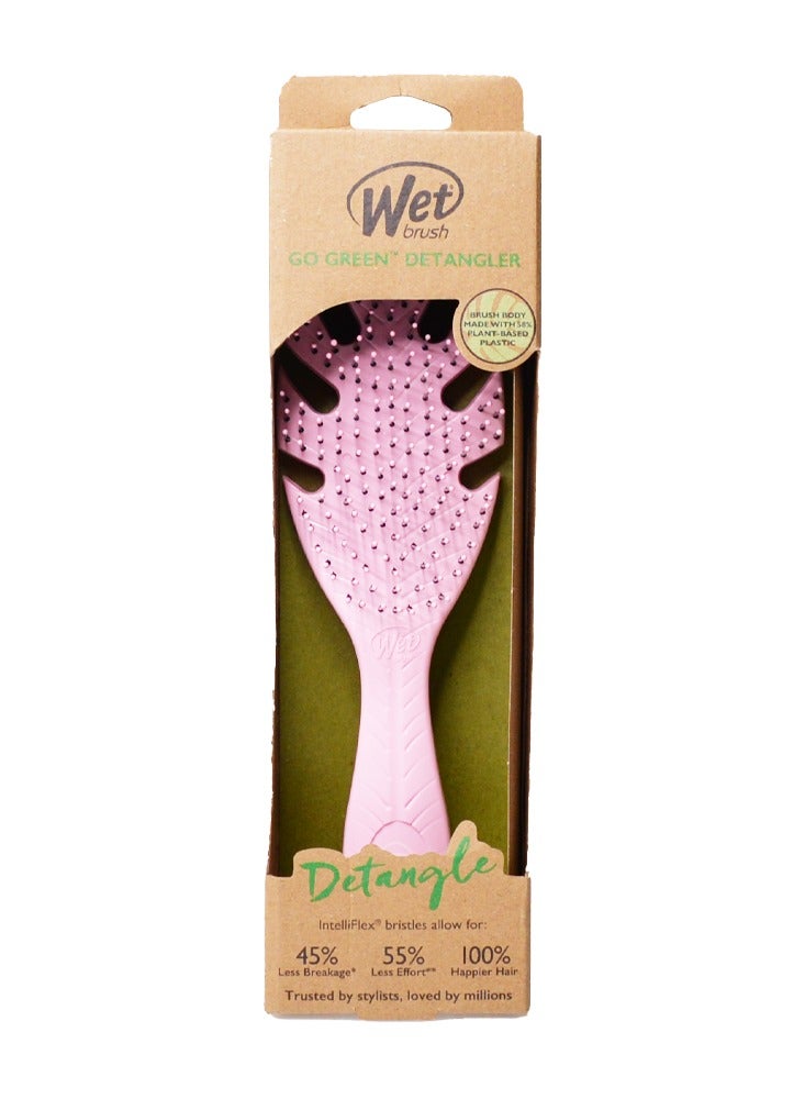 Wet Brush Go Green Detangler Hair Brush, Eco Friendly Hair Detangler, Intelliflex Bristle Brush, Hair friendly Plant Based Detangler, Sustainable Hair Care Solution - Image 1