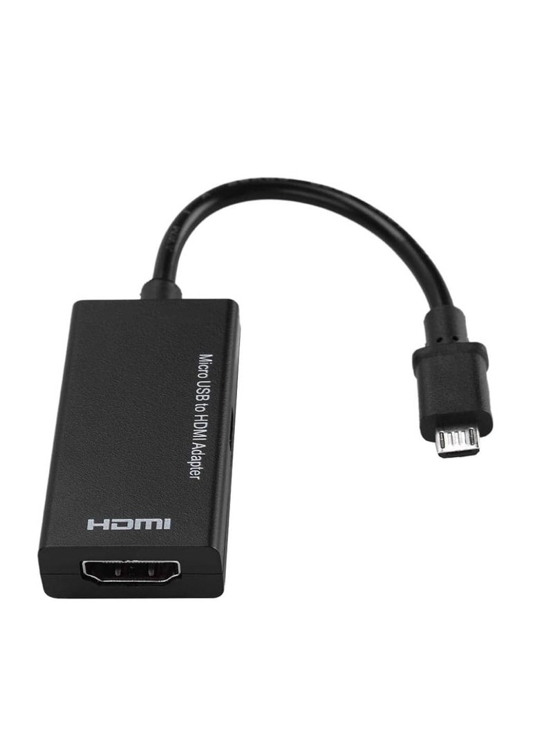 HDMI Display Port Micro USB To HDMI Adapter Cable Black