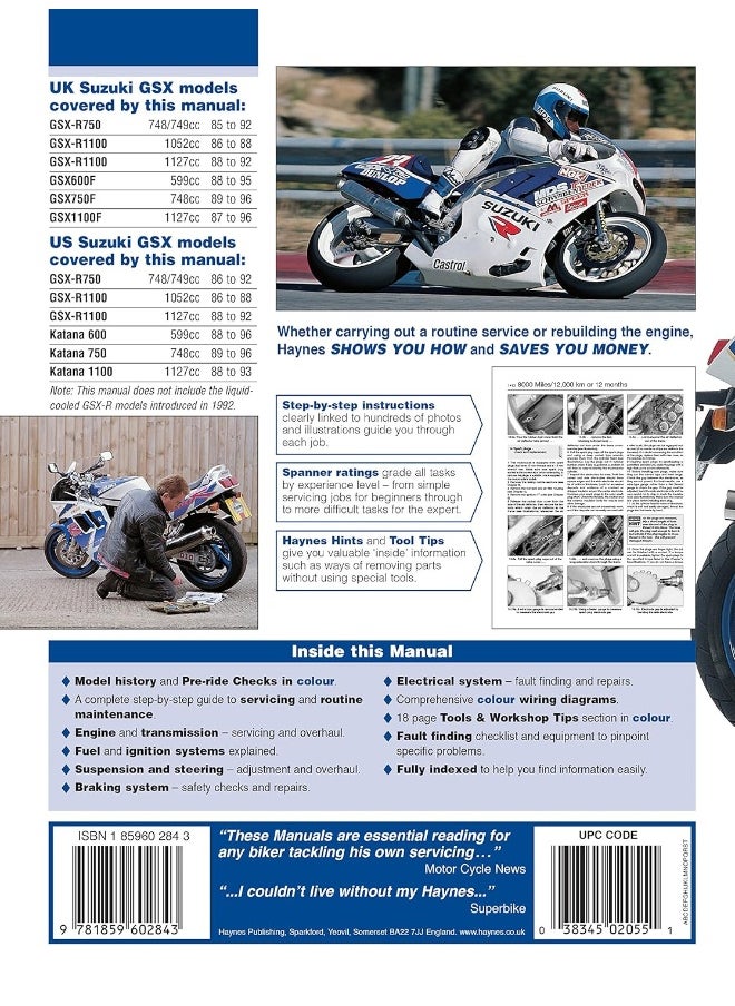 Suzuki GSX-R750 & GSX-R1100, GSX600F, GSX750F & GSX1100F (Katanas) (86 - 96)  - Image 3