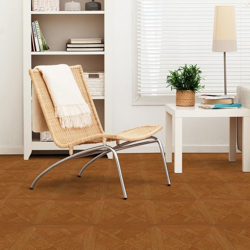 Achim بلاط فينيل ذاتي اللصق من تيفولي، 45 بلاطة - 12" × 12"، بلوط كلاسيكي - قشر و ألصق، أرضيات افعلها بنفسك للمطبخ، غرفة الطعام، غرف النوم، القبو والحمامات من ديكور المنزل - Image 2