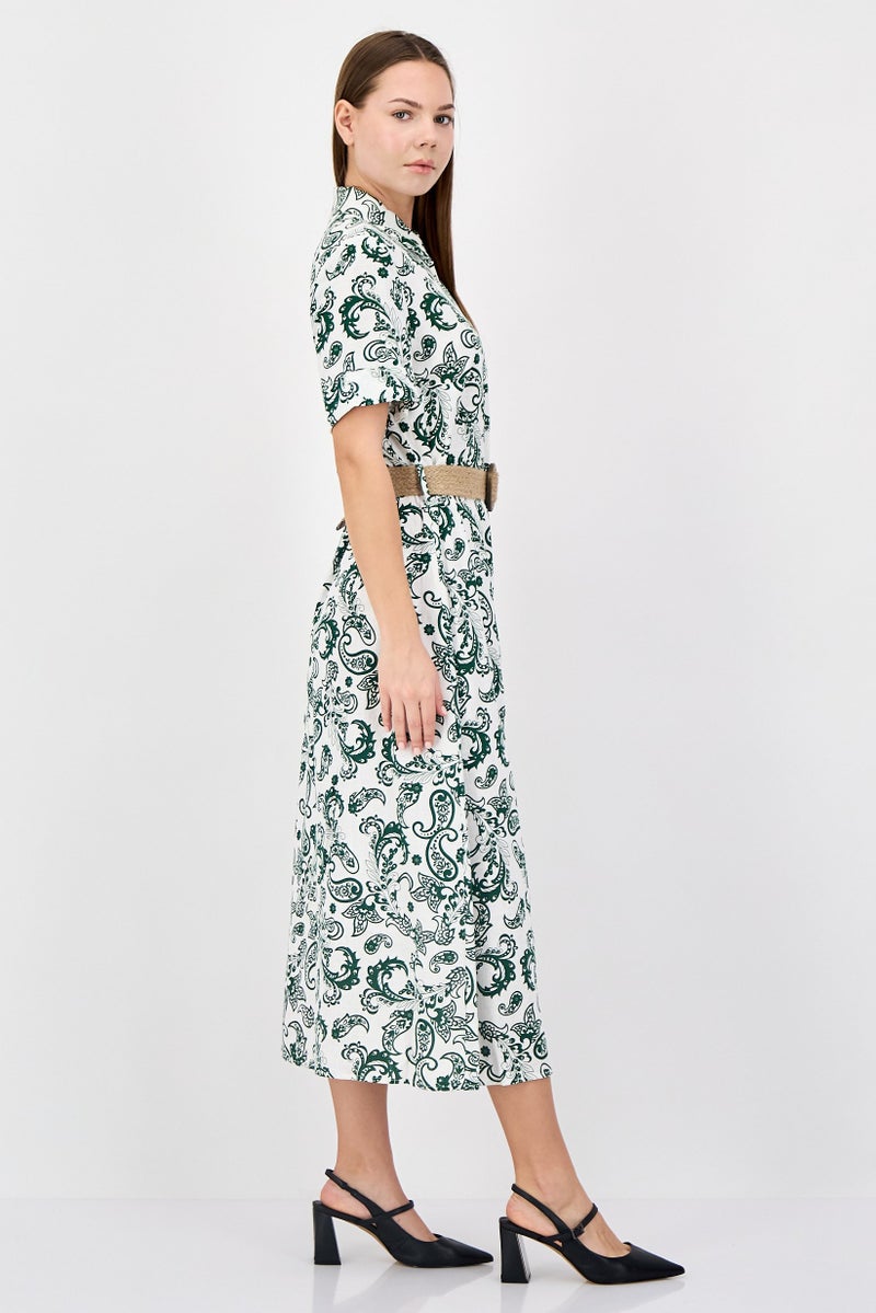 bebe Women Floral Print Midi Dress, Multicolor - Image 3