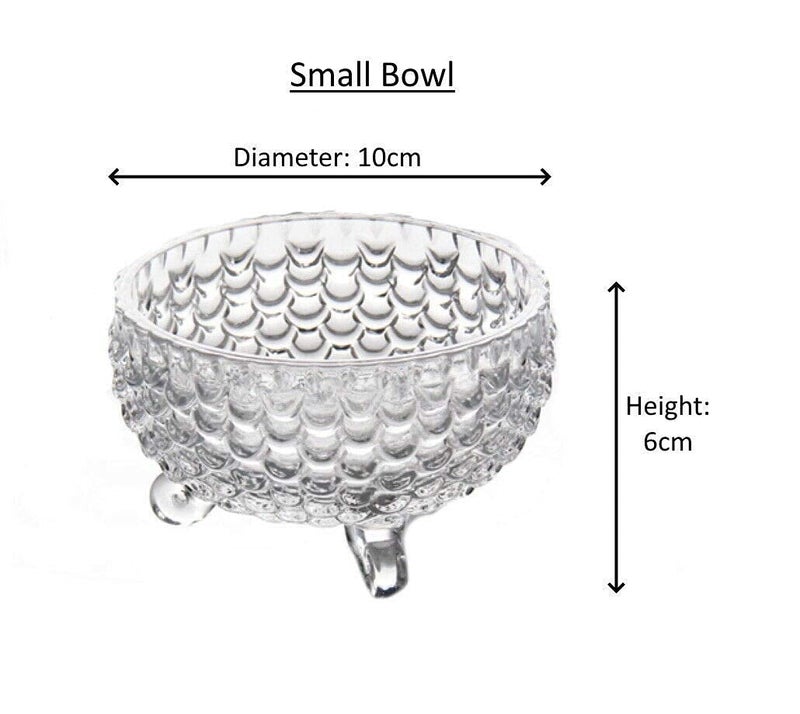 Swami Enterprise Crystal Ice Cream Bowl Glass Set of 7 pcs with 1 Large 1000 ml and 6 Medium Bowls 200 ml for Serving Snacks Fruits and Kitchen Purpose Glass Disposable Dessert Bowl Pack of 7 - Image 3