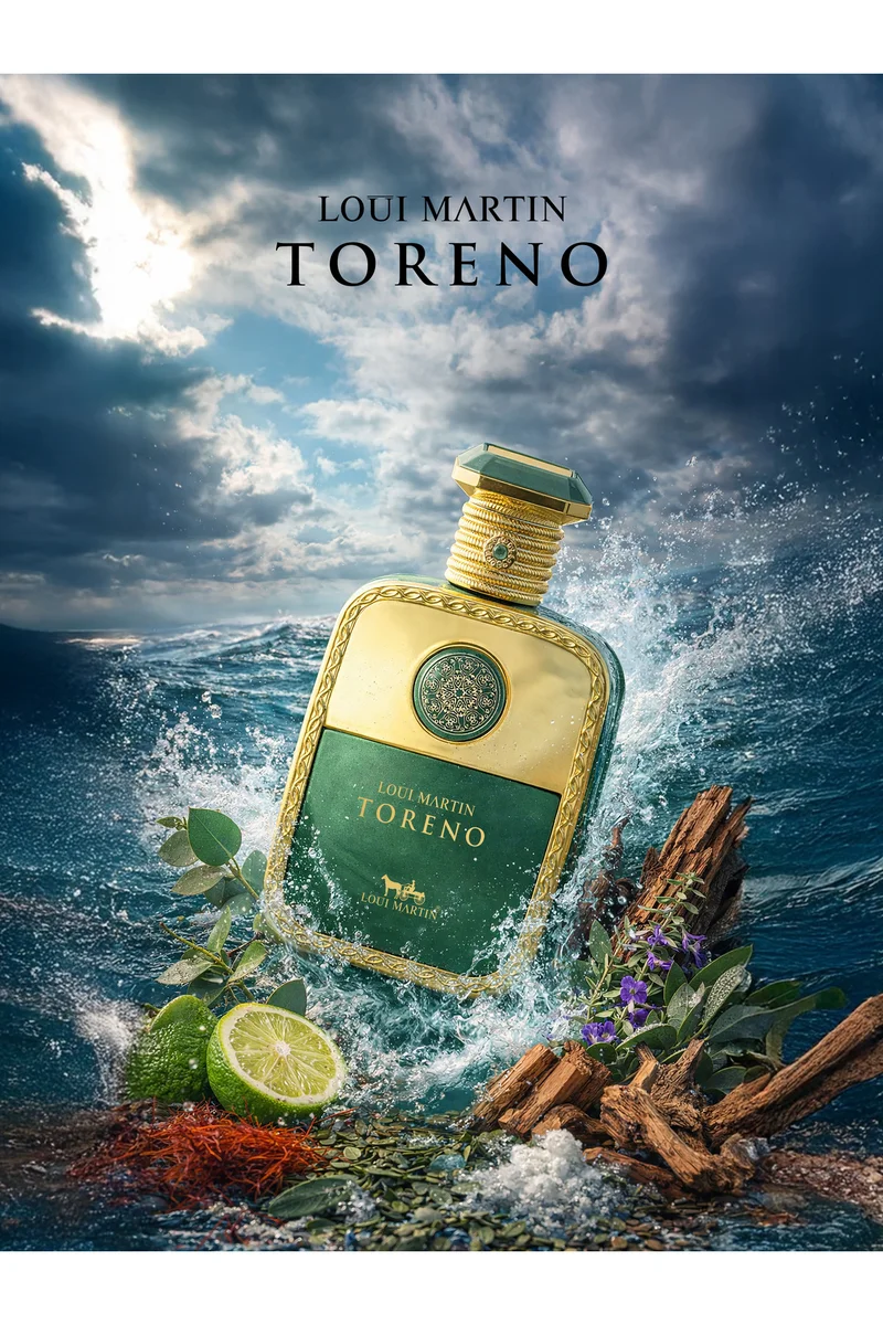 Loui Martin Toreno Extrait de Parfum 100ml – Fresh Mint, Citrus & Aromatic Woody Fragrance