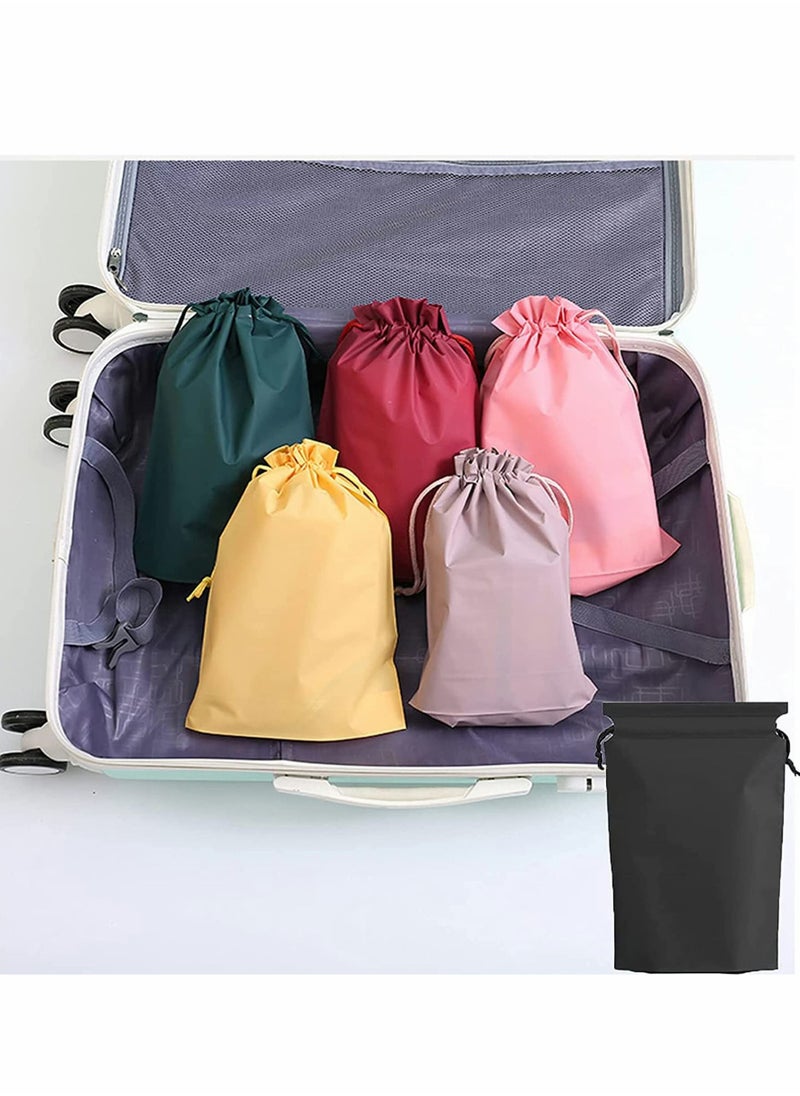 Excefore Travel Storage Bags,  12 Pcs Portable Luggage Bags, Reusable Saving Space Drawstring Seal Clothes Shoe Storage Bags, Waterproof Luggage Storage Pouch Wardrobe Storage Bags(6Color, 21x29cm）  - Image 5