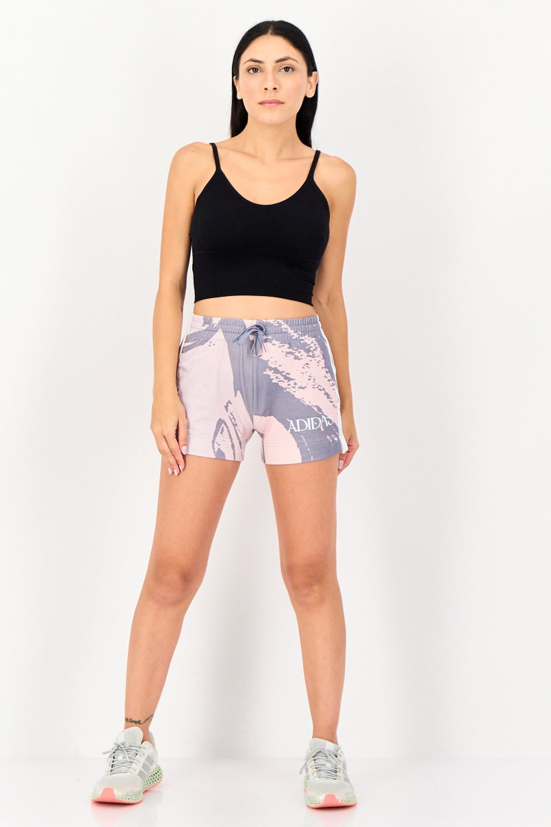 Adidas Women Sportswear Fit Brand Logo Training Shorts, Multicolor - Image 3