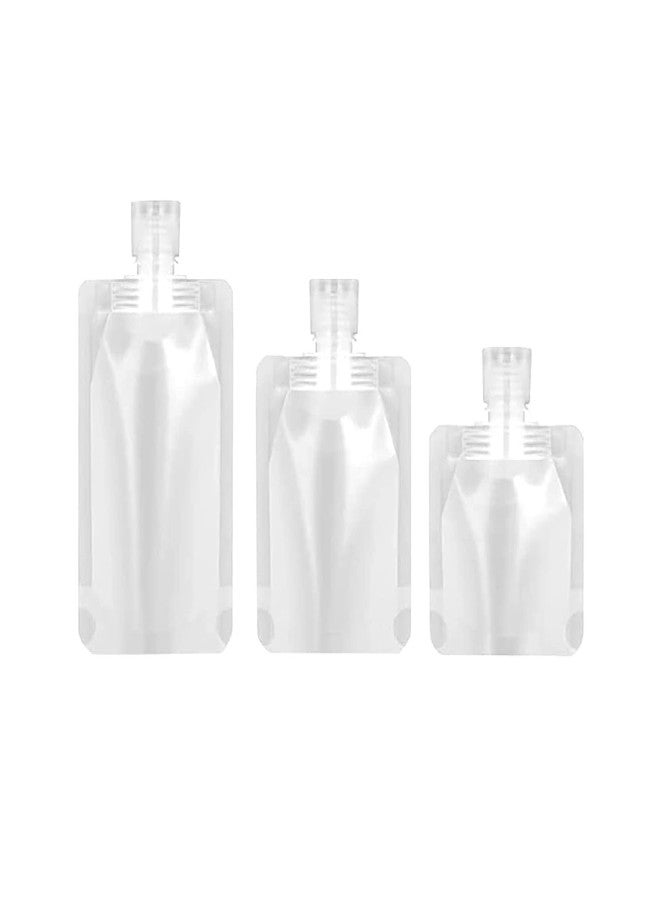 DAVALBA Travel Fluid Makeup Packing Bag 30Ml/50Ml/100Ml Refillable Pouches Empty Cosmetic Squeeze Pouch Leakproof Stand-Up Spout Bags Containers Foldable for Toiletries/Lotion/Shampoo - Image 1