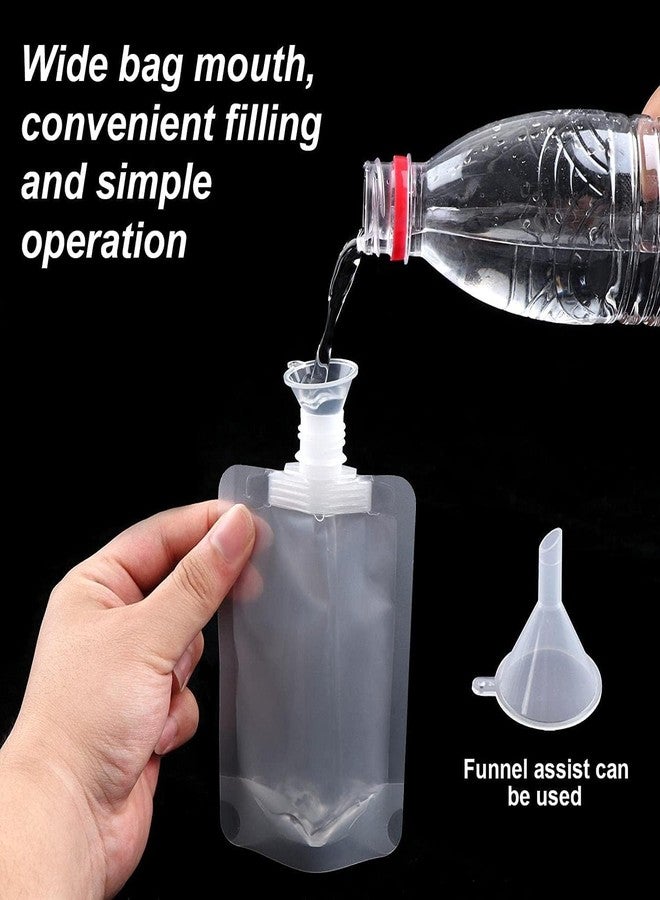 DAVALBA Travel Fluid Makeup Packing Bag 30Ml/50Ml/100Ml Refillable Pouches Empty Cosmetic Squeeze Pouch Leakproof Stand-Up Spout Bags Containers Foldable for Toiletries/Lotion/Shampoo - Image 5